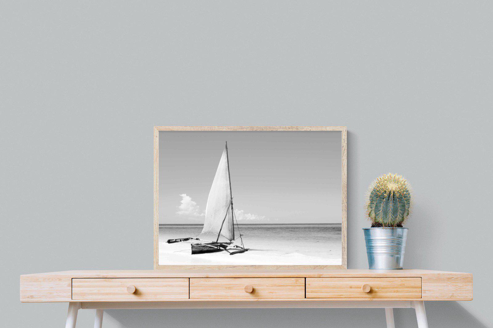 African Fishing Boat-Wall_Art-80 x 60cm-Mounted Canvas-Wood-Pixalot