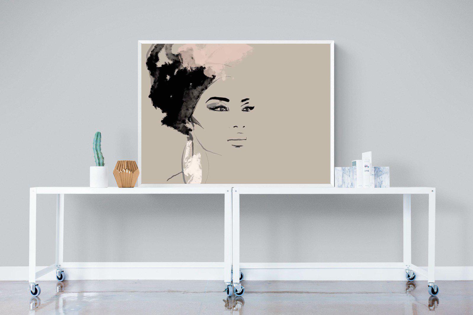 African Queen-Wall_Art-120 x 90cm-Mounted Canvas-White-Pixalot