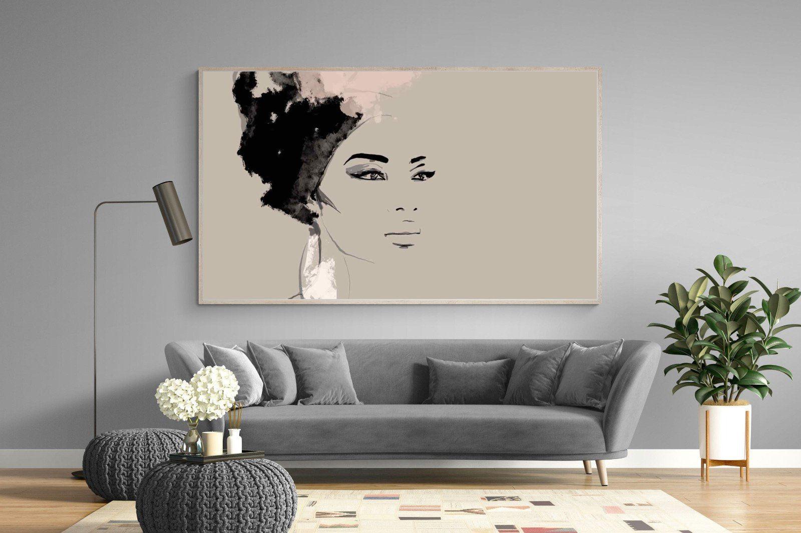 African Queen-Wall_Art-220 x 130cm-Mounted Canvas-Wood-Pixalot