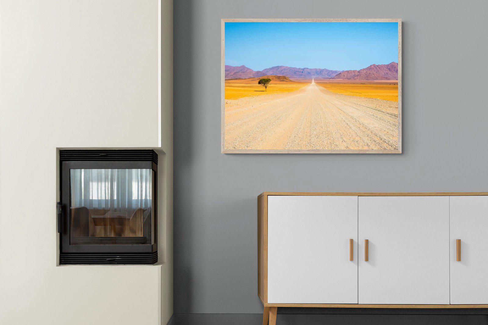 African Road-Wall_Art-100 x 75cm-Mounted Canvas-Wood-Pixalot