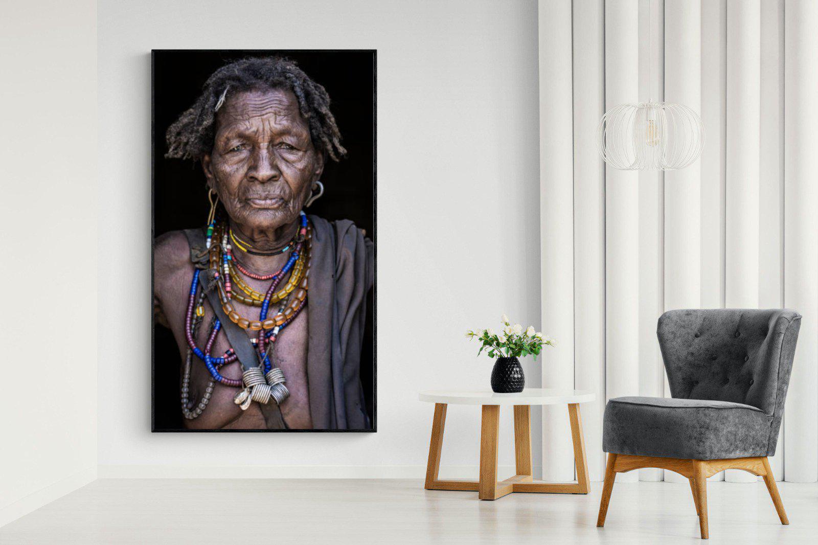 Arbore Tribe-Wall_Art-130 x 220cm-Mounted Canvas-Black-Pixalot