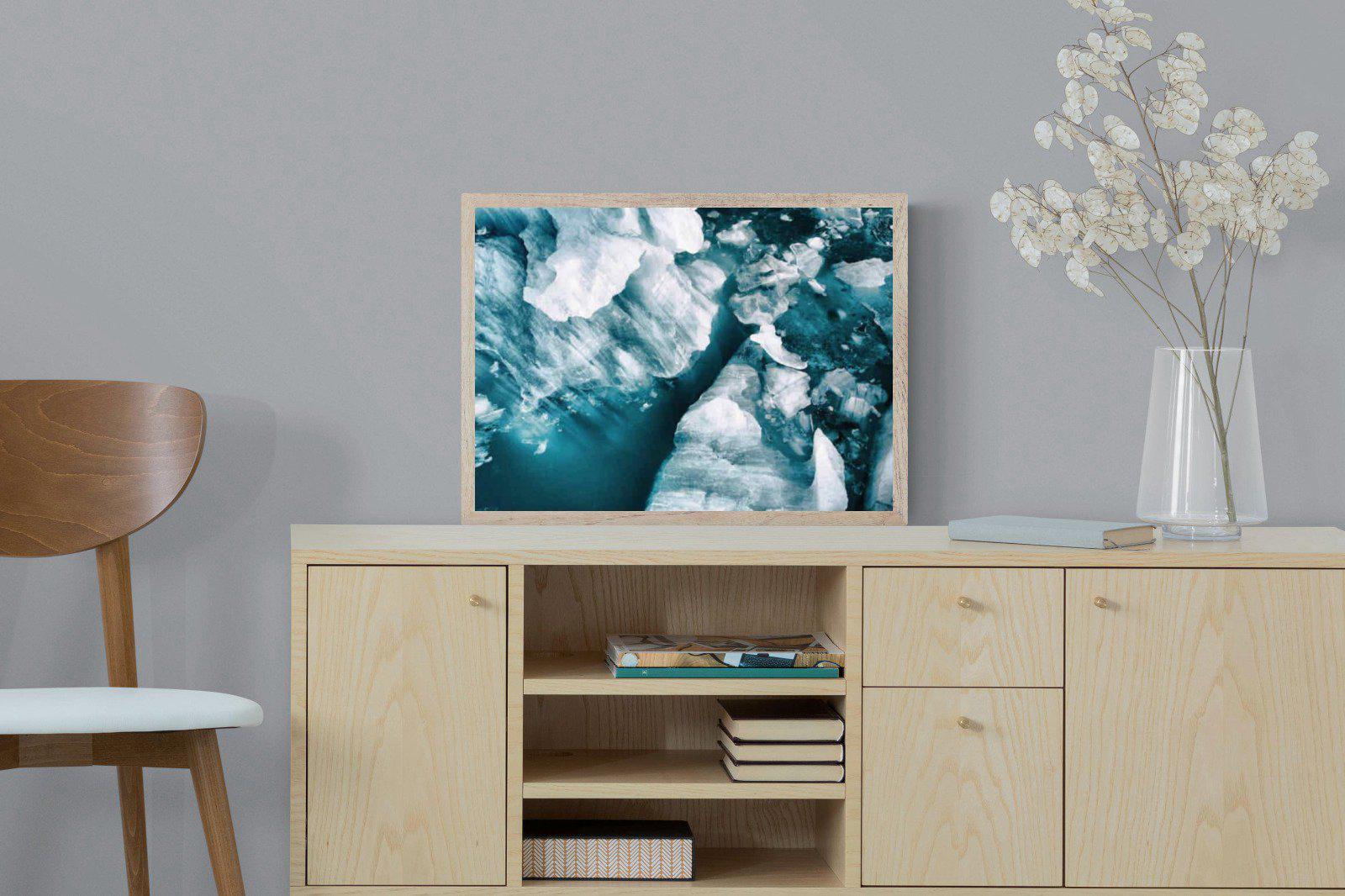 Arctic Lake-Wall_Art-60 x 45cm-Mounted Canvas-Wood-Pixalot