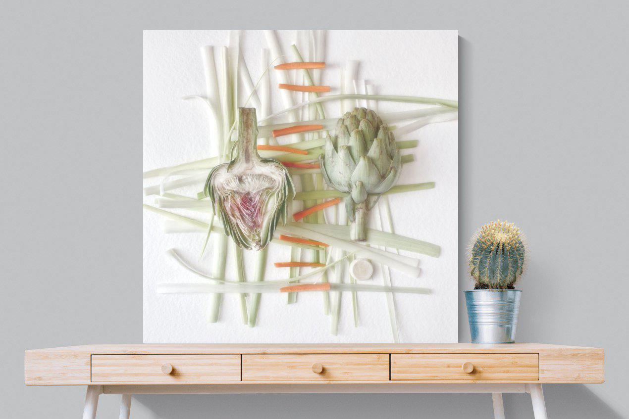 Artichokes-Wall_Art-100 x 100cm-Mounted Canvas-No Frame-Pixalot