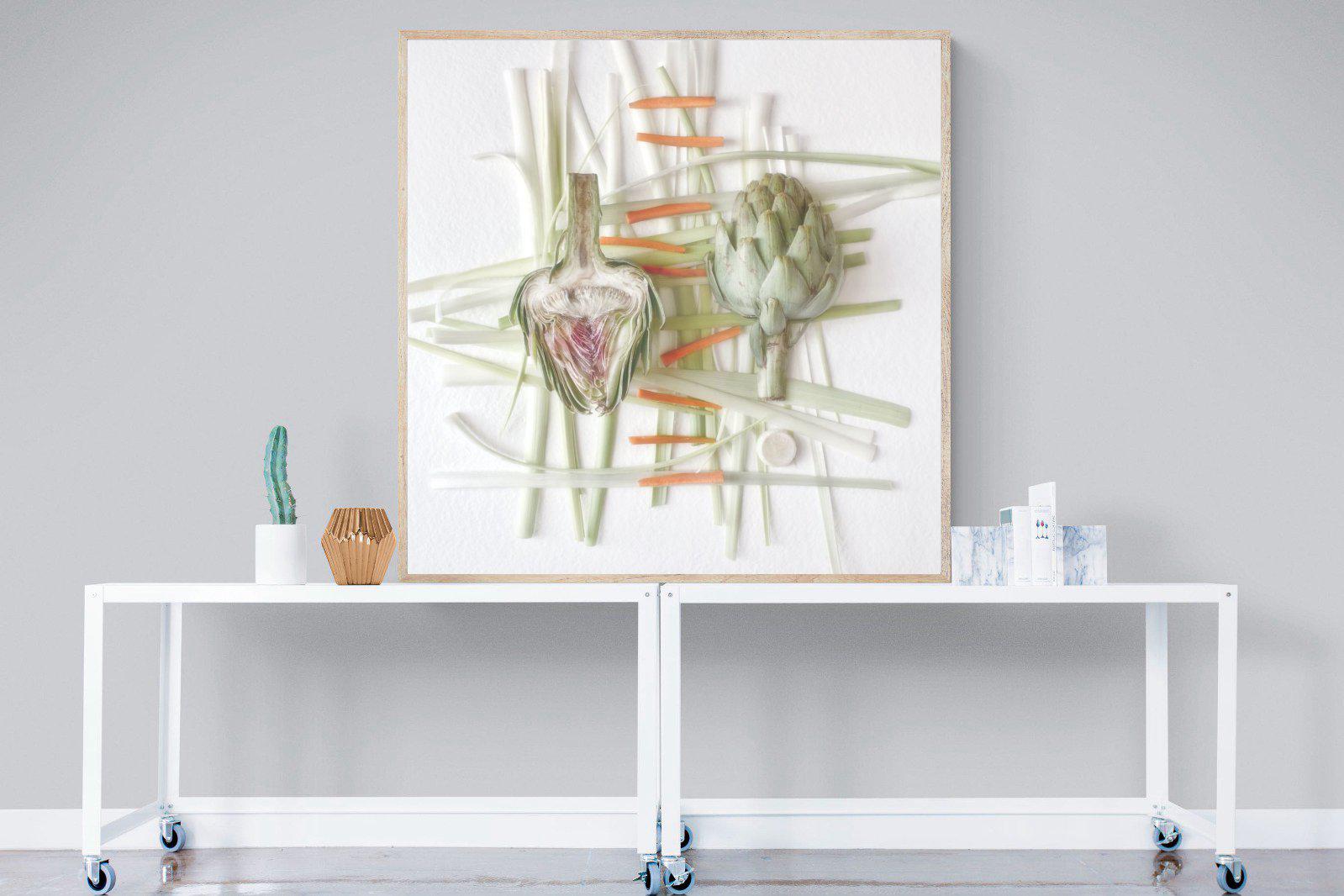 Artichokes-Wall_Art-120 x 120cm-Mounted Canvas-Wood-Pixalot