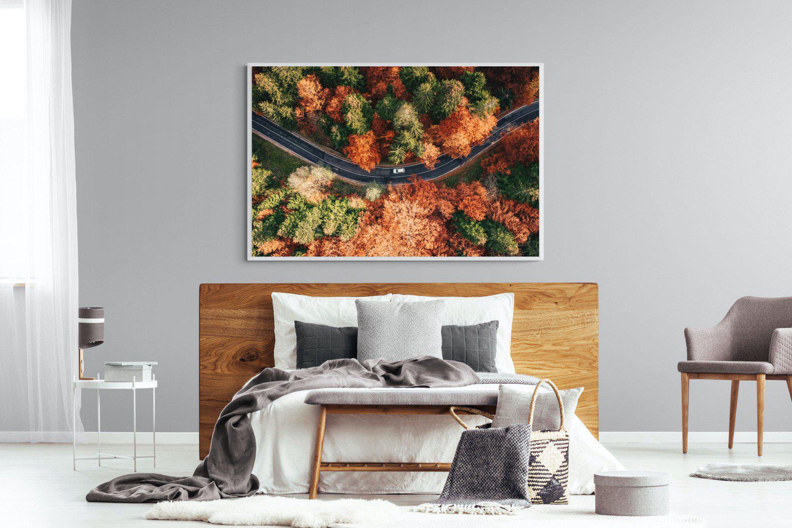 Autumn Drive-Wall_Art-150 x 100cm-Mounted Canvas-White-Pixalot