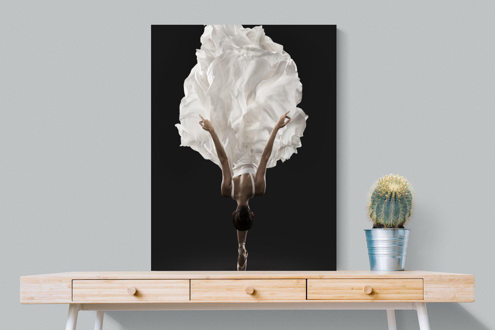 Ballerina Pose-Wall_Art-75 x 100cm-Mounted Canvas-No Frame-Pixalot