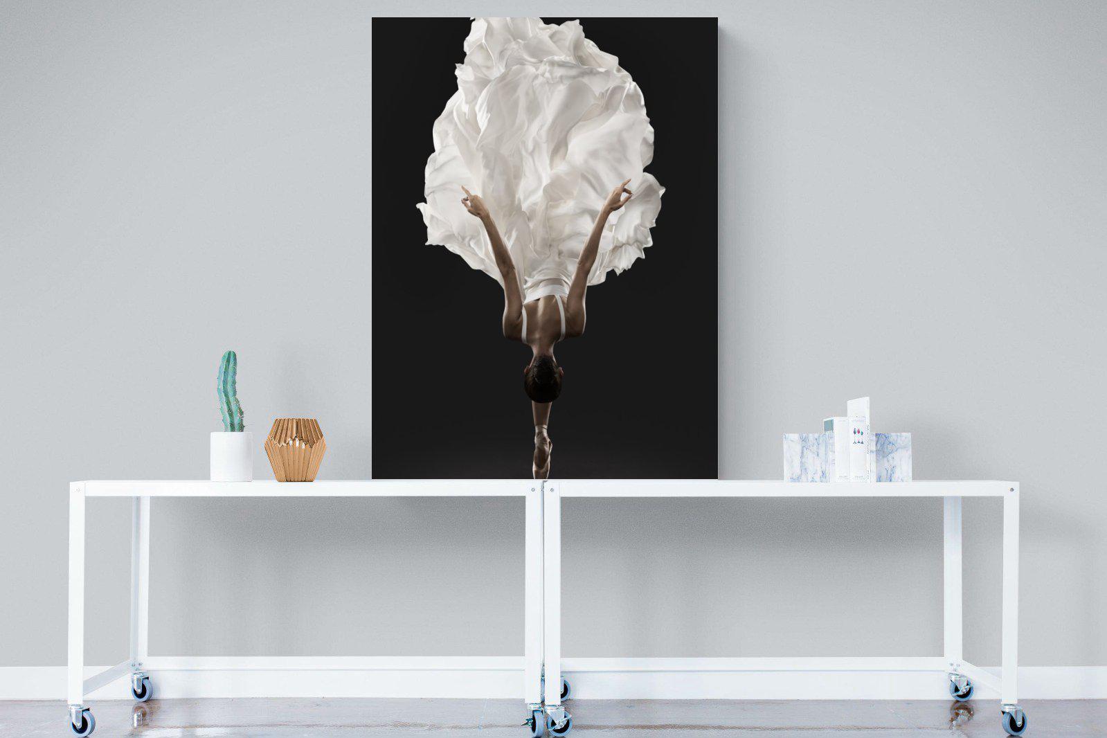 Ballerina Pose-Wall_Art-90 x 120cm-Mounted Canvas-No Frame-Pixalot