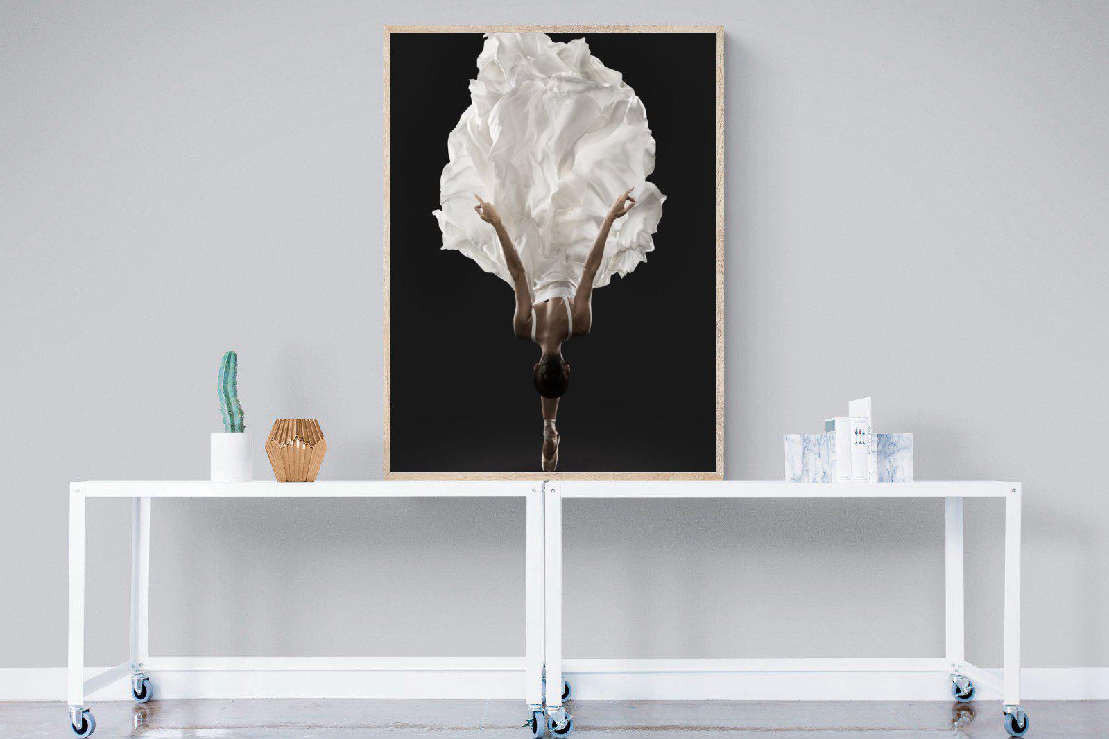 Ballerina Pose-Wall_Art-90 x 120cm-Mounted Canvas-Wood-Pixalot