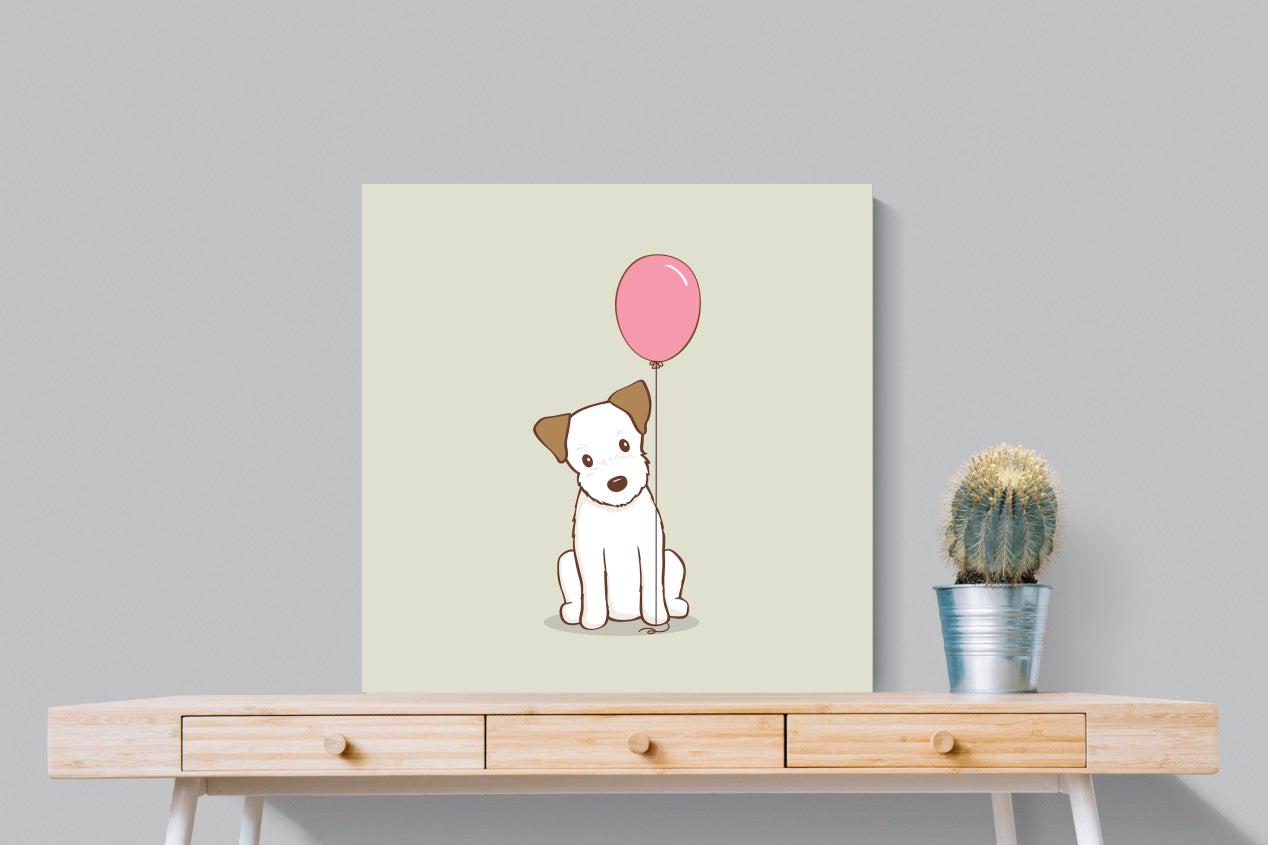 Balloon Pup-Wall_Art-80 x 80cm-Mounted Canvas-No Frame-Pixalot