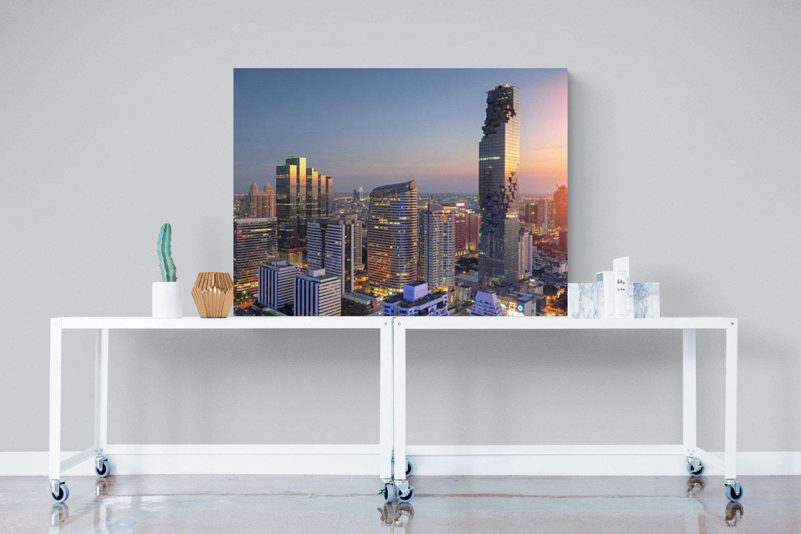 Bangkok City-Wall_Art-120 x 90cm-Mounted Canvas-No Frame-Pixalot