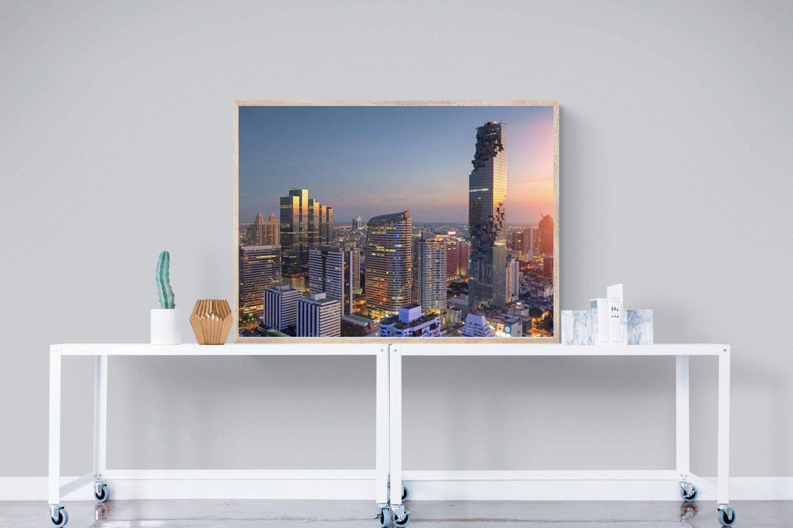 Bangkok City-Wall_Art-120 x 90cm-Mounted Canvas-Wood-Pixalot