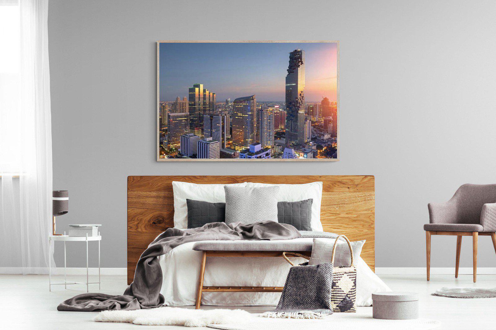 Bangkok City-Wall_Art-150 x 100cm-Mounted Canvas-Wood-Pixalot