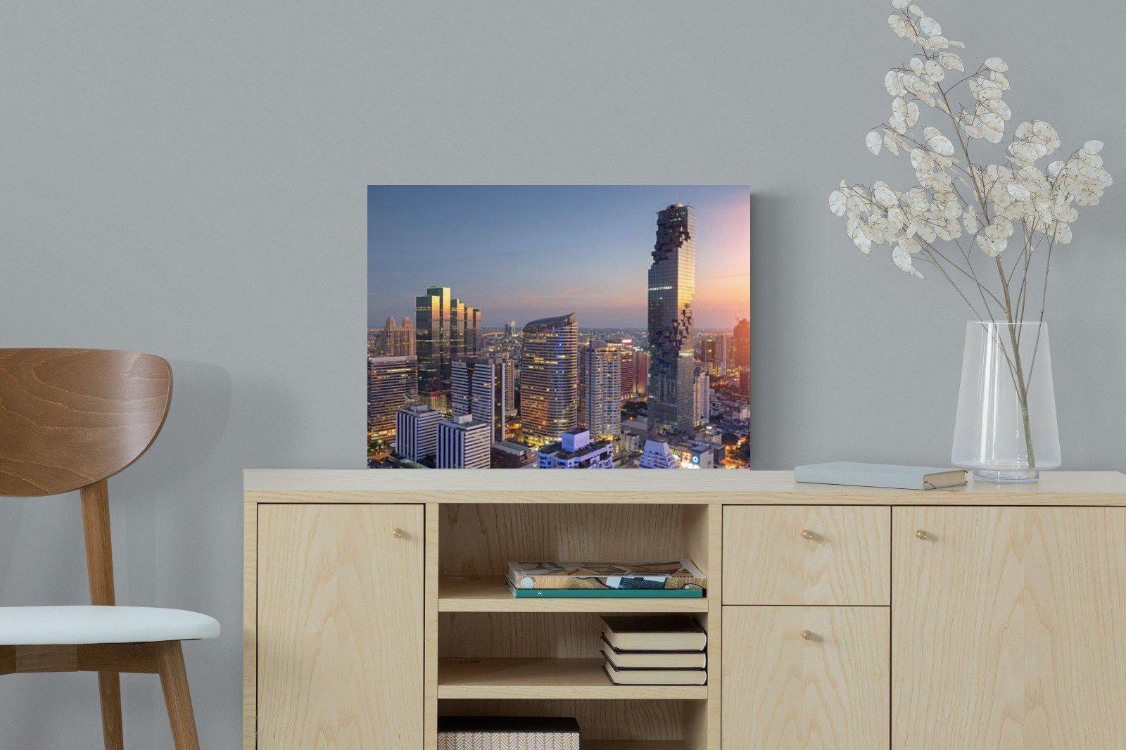 Bangkok City-Wall_Art-60 x 45cm-Mounted Canvas-No Frame-Pixalot