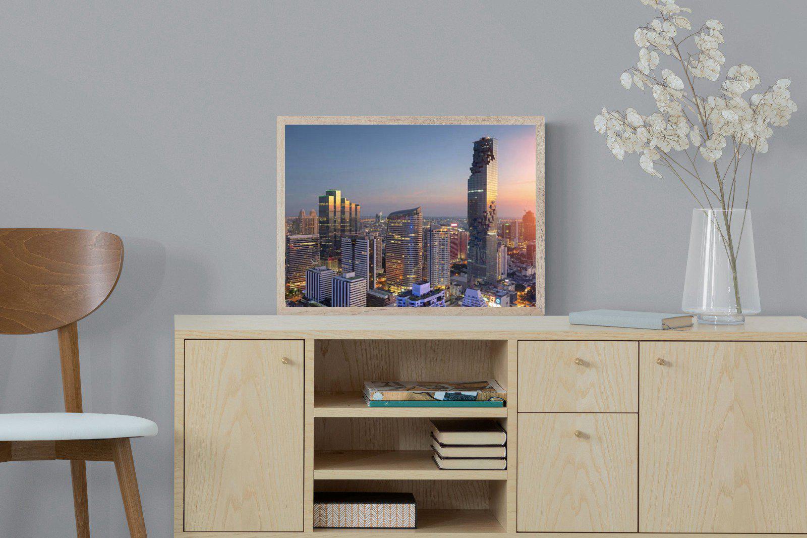 Bangkok City-Wall_Art-60 x 45cm-Mounted Canvas-Wood-Pixalot