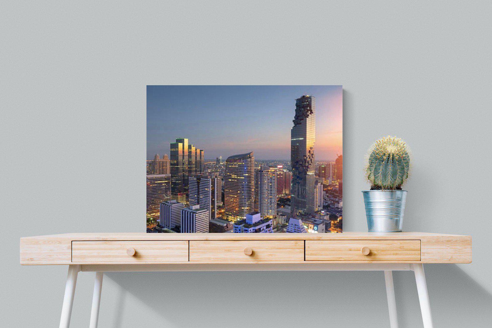 Bangkok City-Wall_Art-80 x 60cm-Mounted Canvas-No Frame-Pixalot