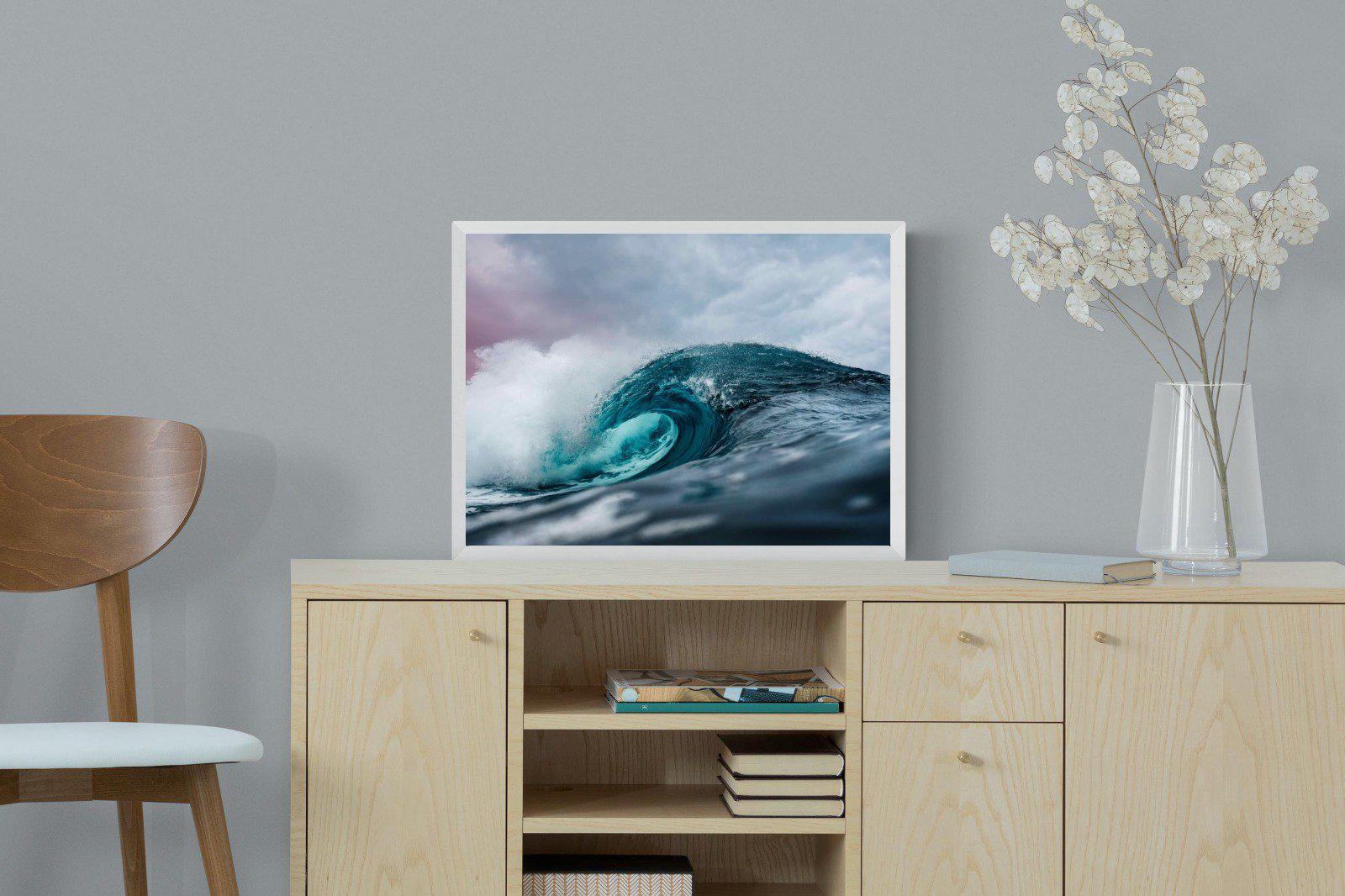 Barrel Wave-Wall_Art-60 x 45cm-Mounted Canvas-White-Pixalot