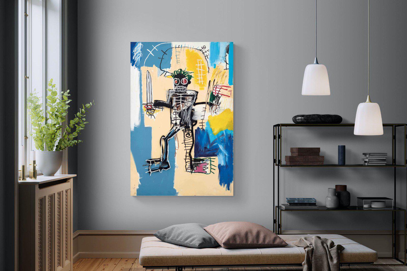 Basquiat Warrior-Wall_Art-120 x 180cm-Mounted Canvas-No Frame-Pixalot