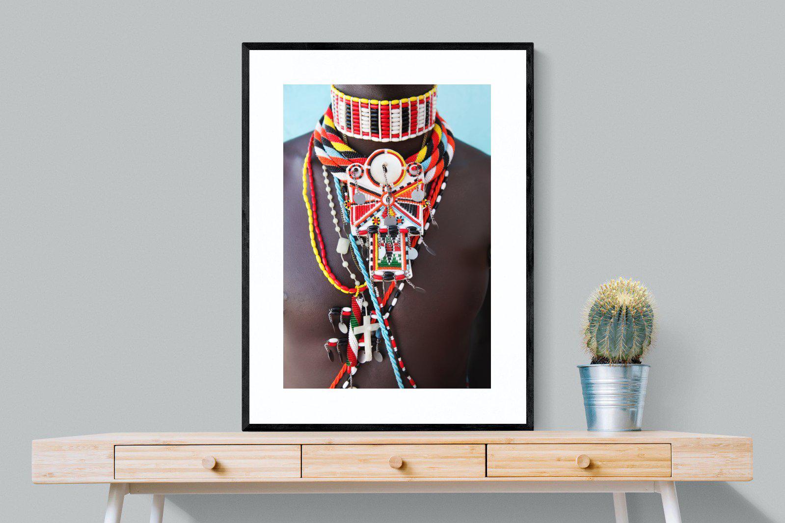 Beaded-Wall_Art-75 x 100cm-Framed Print-Black-Pixalot