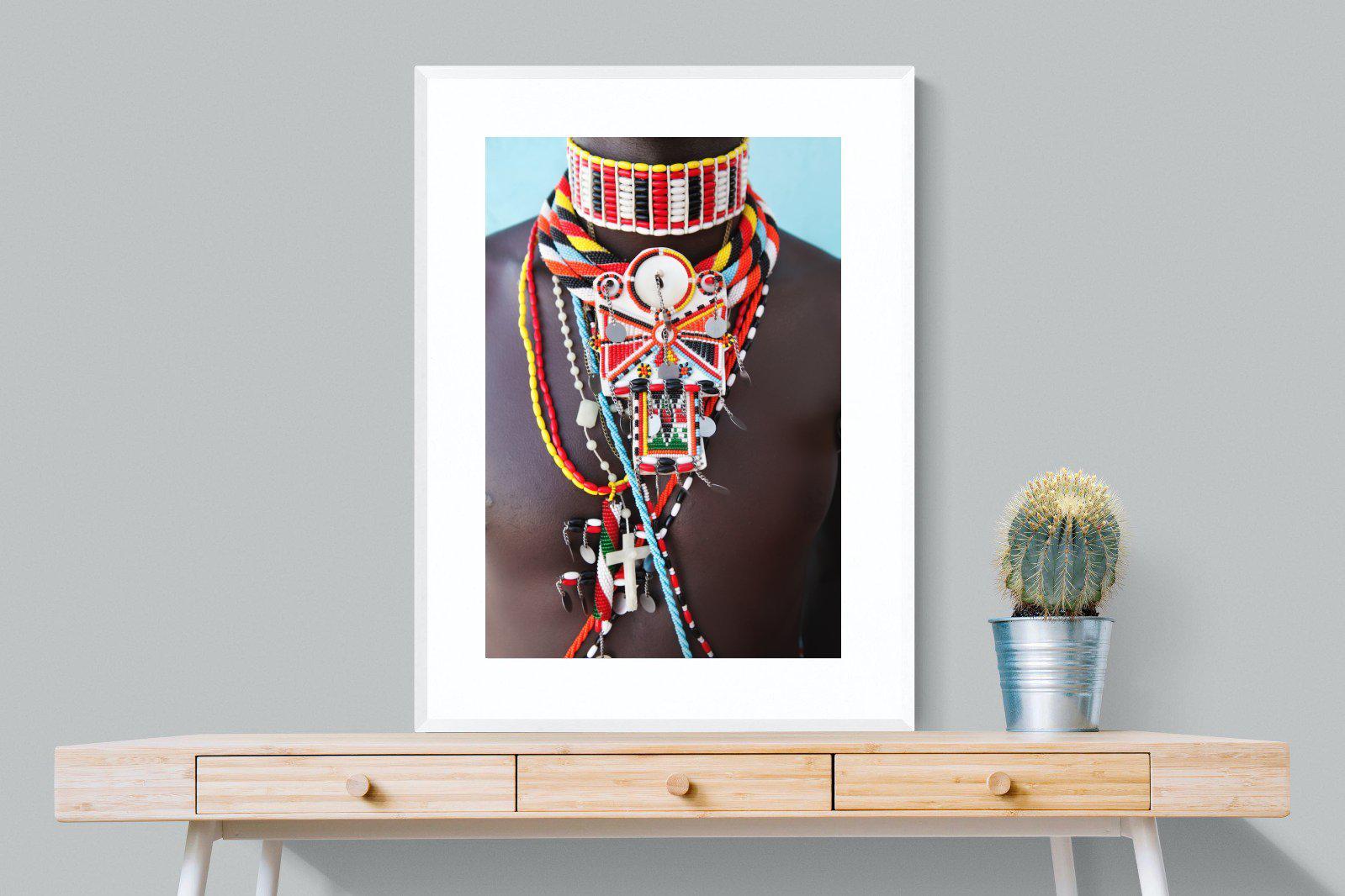 Beaded-Wall_Art-75 x 100cm-Framed Print-White-Pixalot