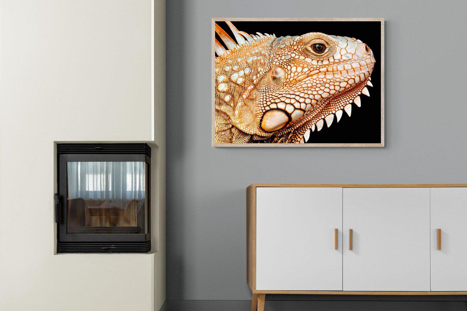 Bearded Dragon-Wall_Art-100 x 75cm-Mounted Canvas-Wood-Pixalot