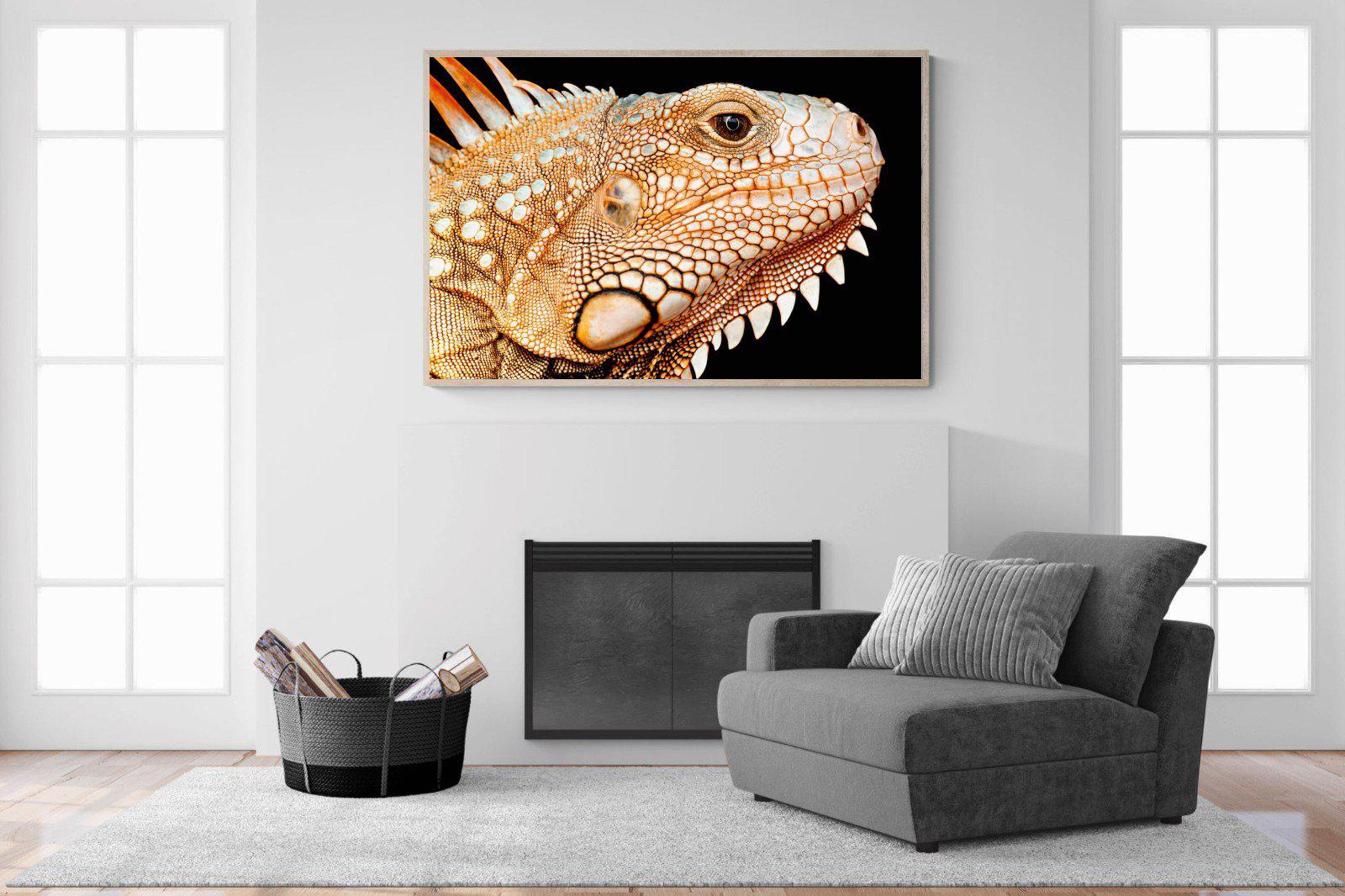 Bearded Dragon-Wall_Art-150 x 100cm-Mounted Canvas-Wood-Pixalot