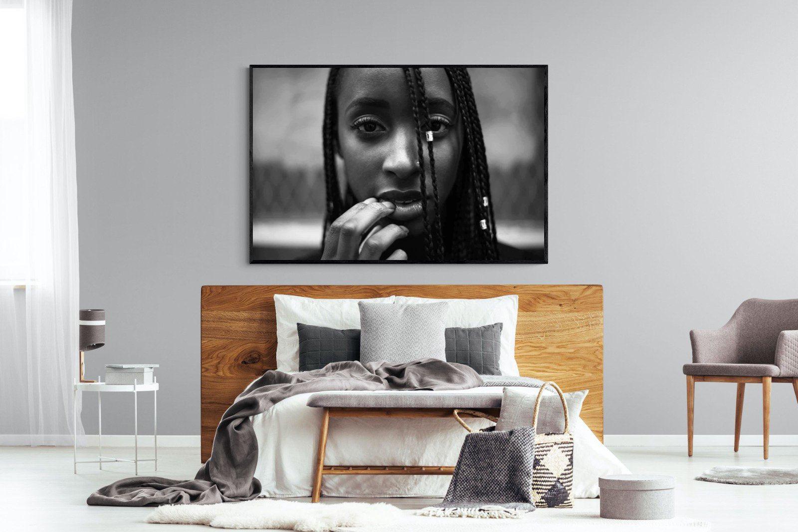 Beauty-Wall_Art-150 x 100cm-Mounted Canvas-Black-Pixalot