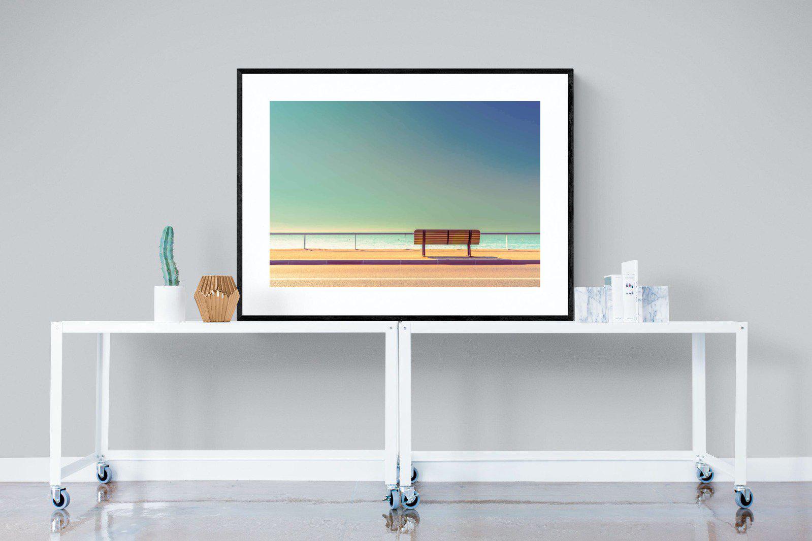 Bench-Wall_Art-120 x 90cm-Framed Print-Black-Pixalot