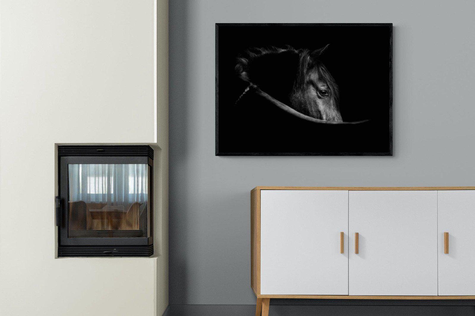 Black Beauty-Wall_Art-100 x 75cm-Mounted Canvas-Black-Pixalot