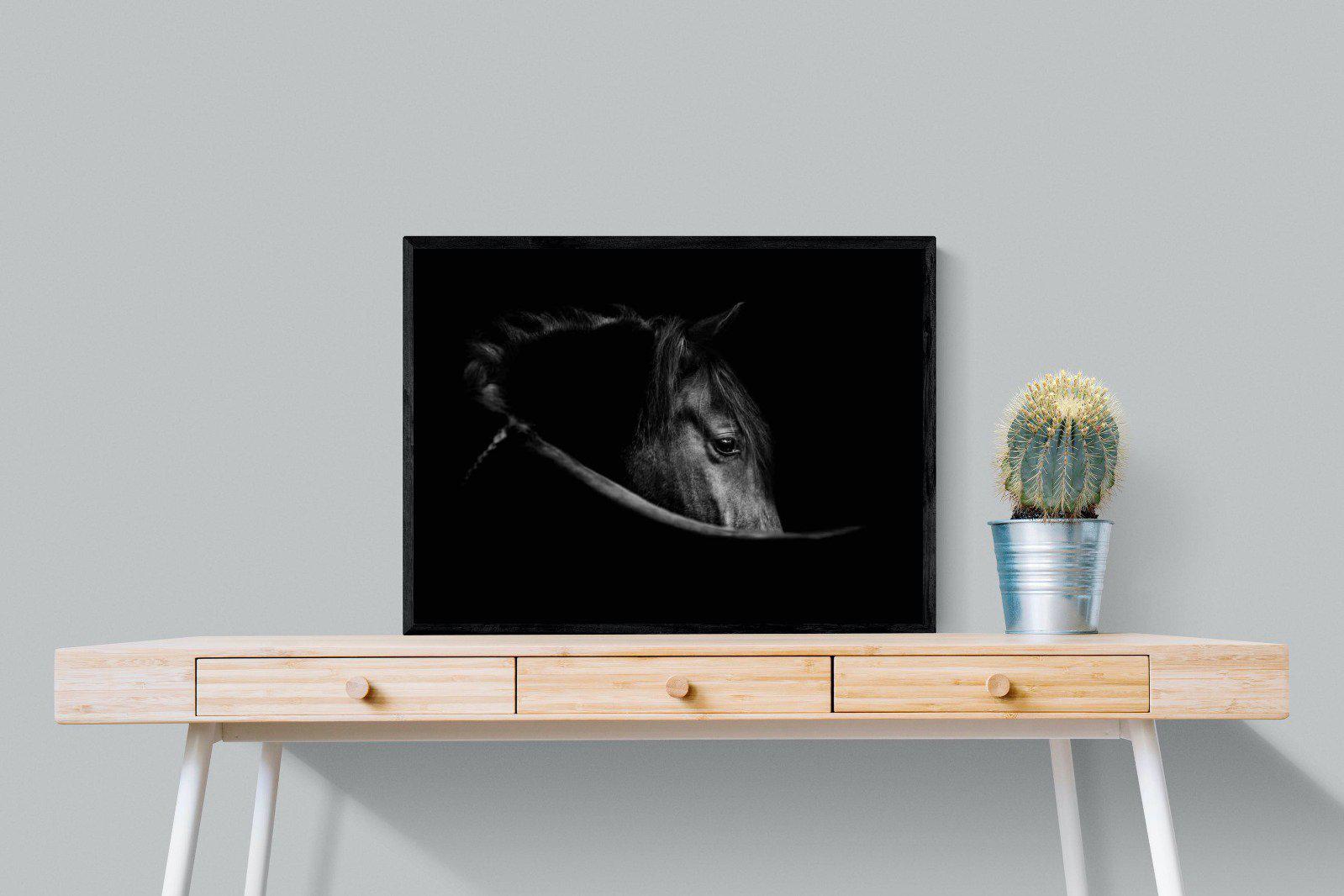 Black Beauty-Wall_Art-80 x 60cm-Mounted Canvas-Black-Pixalot