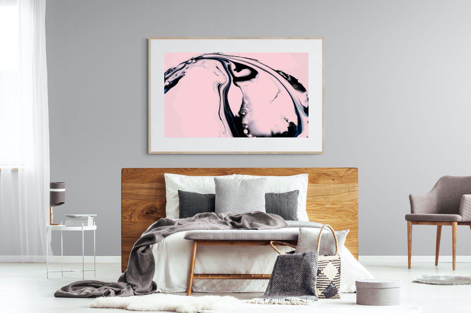 Black Ink-Wall_Art-150 x 100cm-Framed Print-Wood-Pixalot