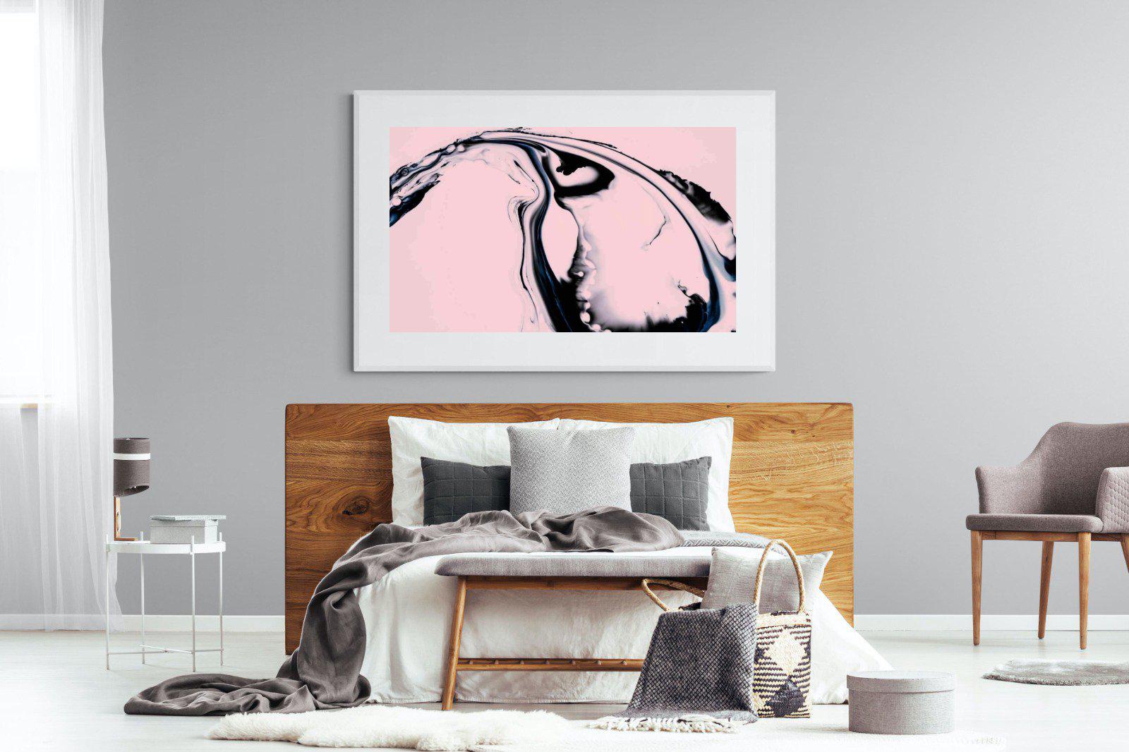 Black Ink-Wall_Art-150 x 100cm-Framed Print-White-Pixalot