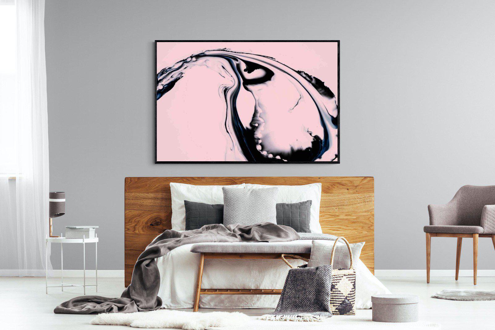 Black Ink-Wall_Art-150 x 100cm-Mounted Canvas-Black-Pixalot