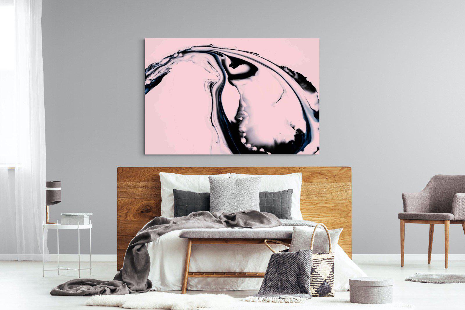 Black Ink-Wall_Art-150 x 100cm-Mounted Canvas-No Frame-Pixalot