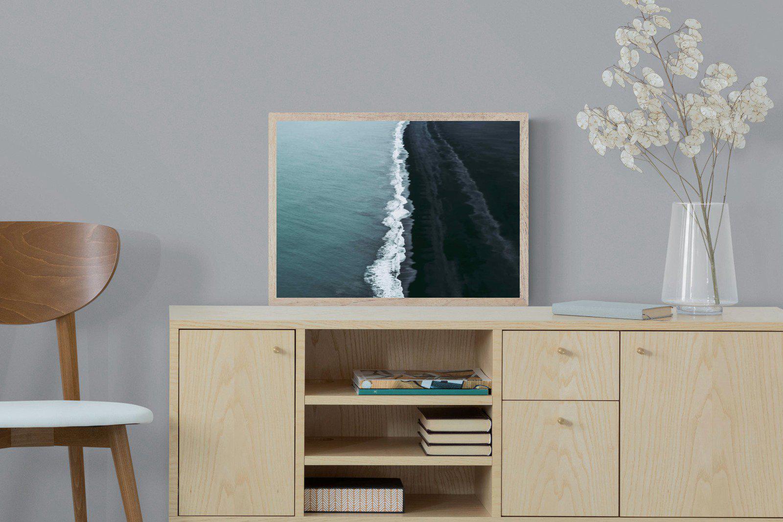 Black Shore-Wall_Art-60 x 45cm-Mounted Canvas-Wood-Pixalot