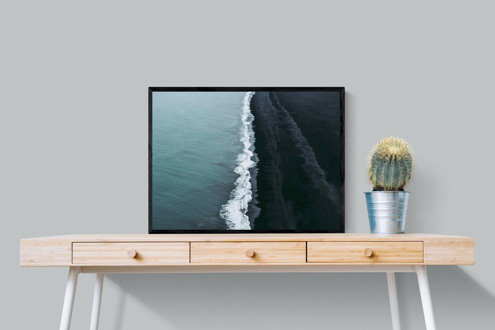 Black Shore-Wall_Art-80 x 60cm-Mounted Canvas-Black-Pixalot