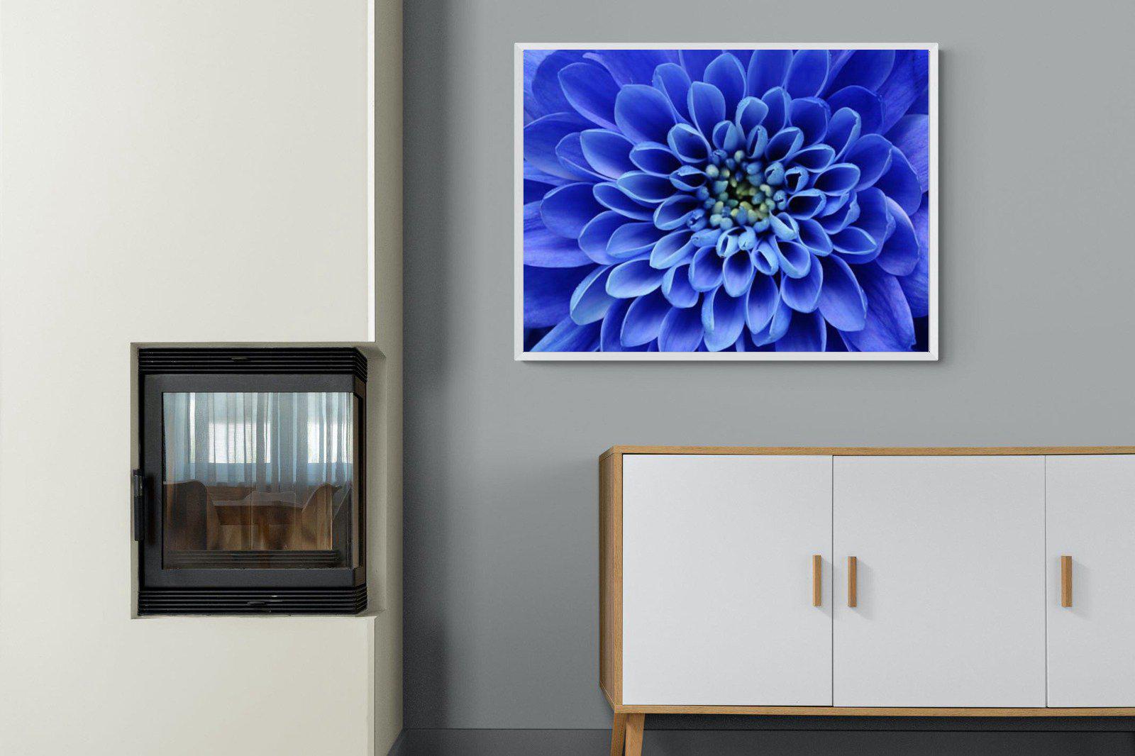 Blue Petals-Wall_Art-100 x 75cm-Mounted Canvas-White-Pixalot