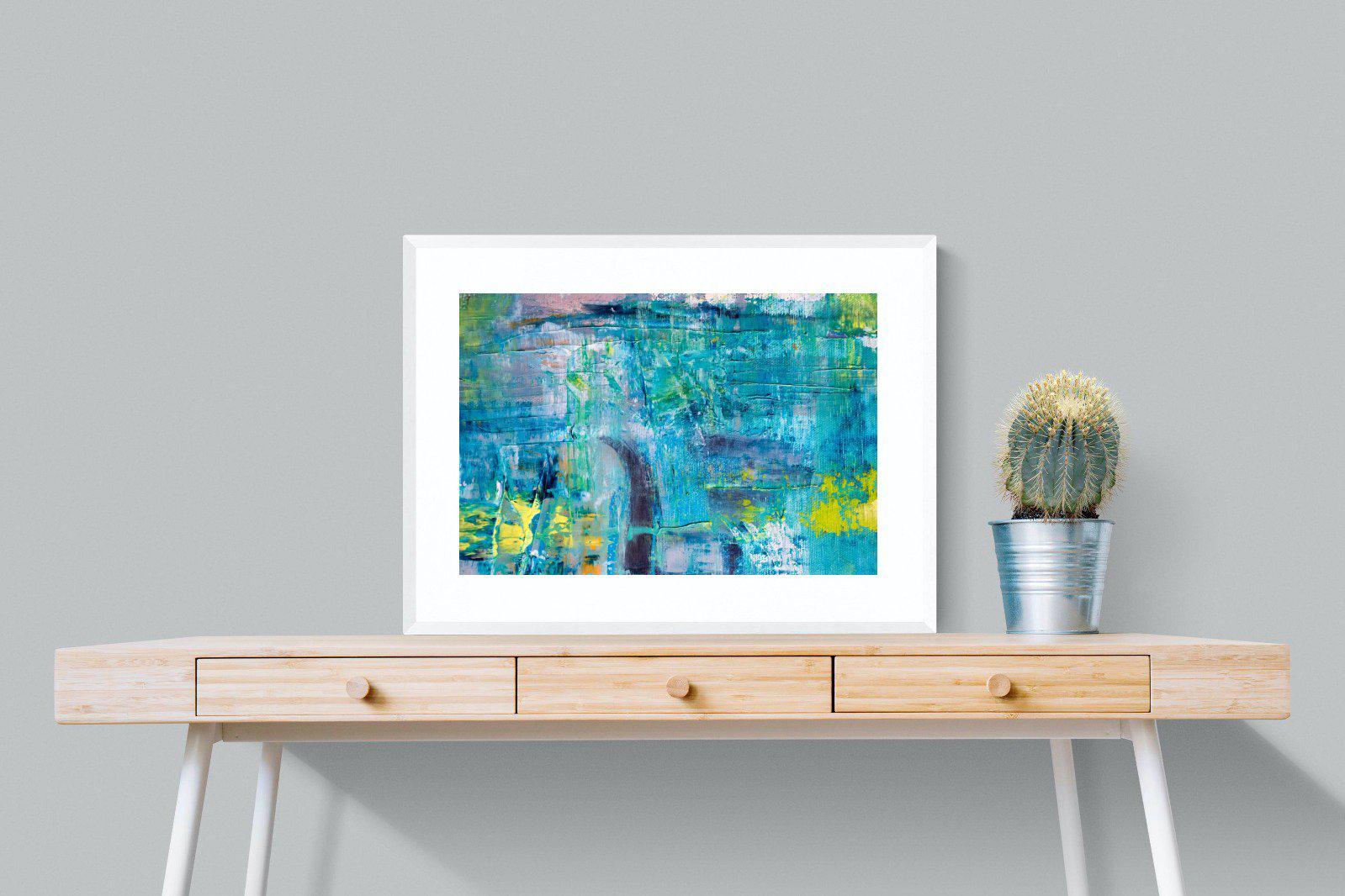 Blueish-Wall_Art-80 x 60cm-Framed Print-White-Pixalot