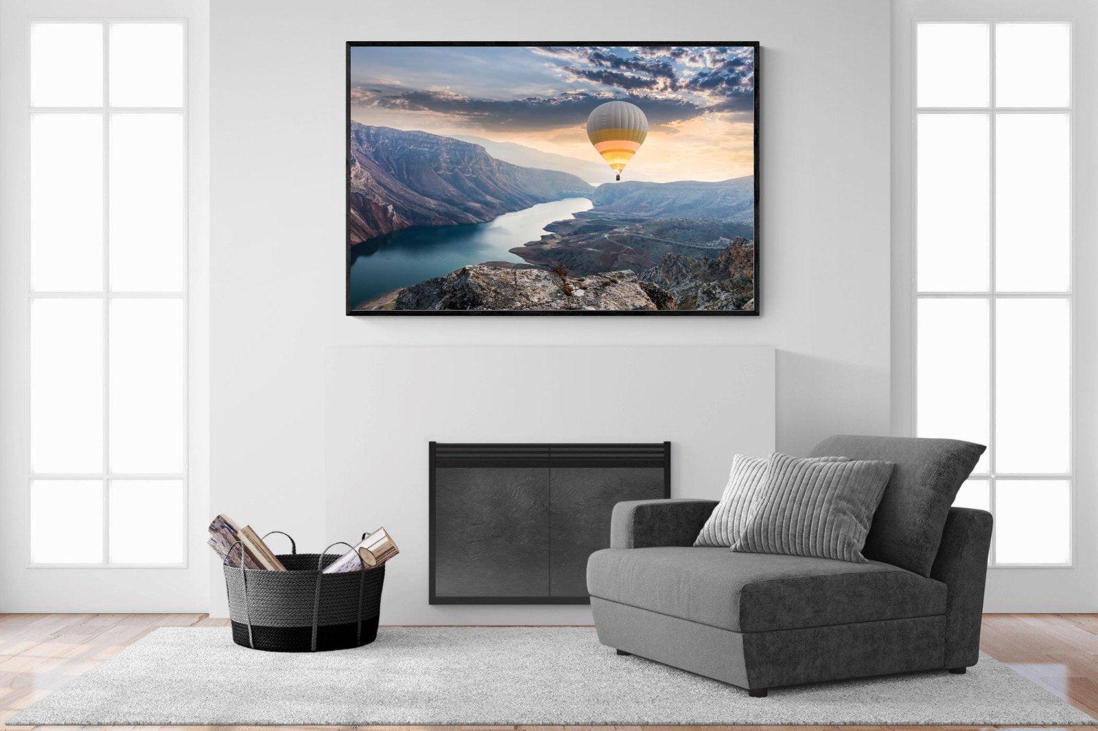 Botan Canyon-Wall_Art-150 x 100cm-Mounted Canvas-Black-Pixalot