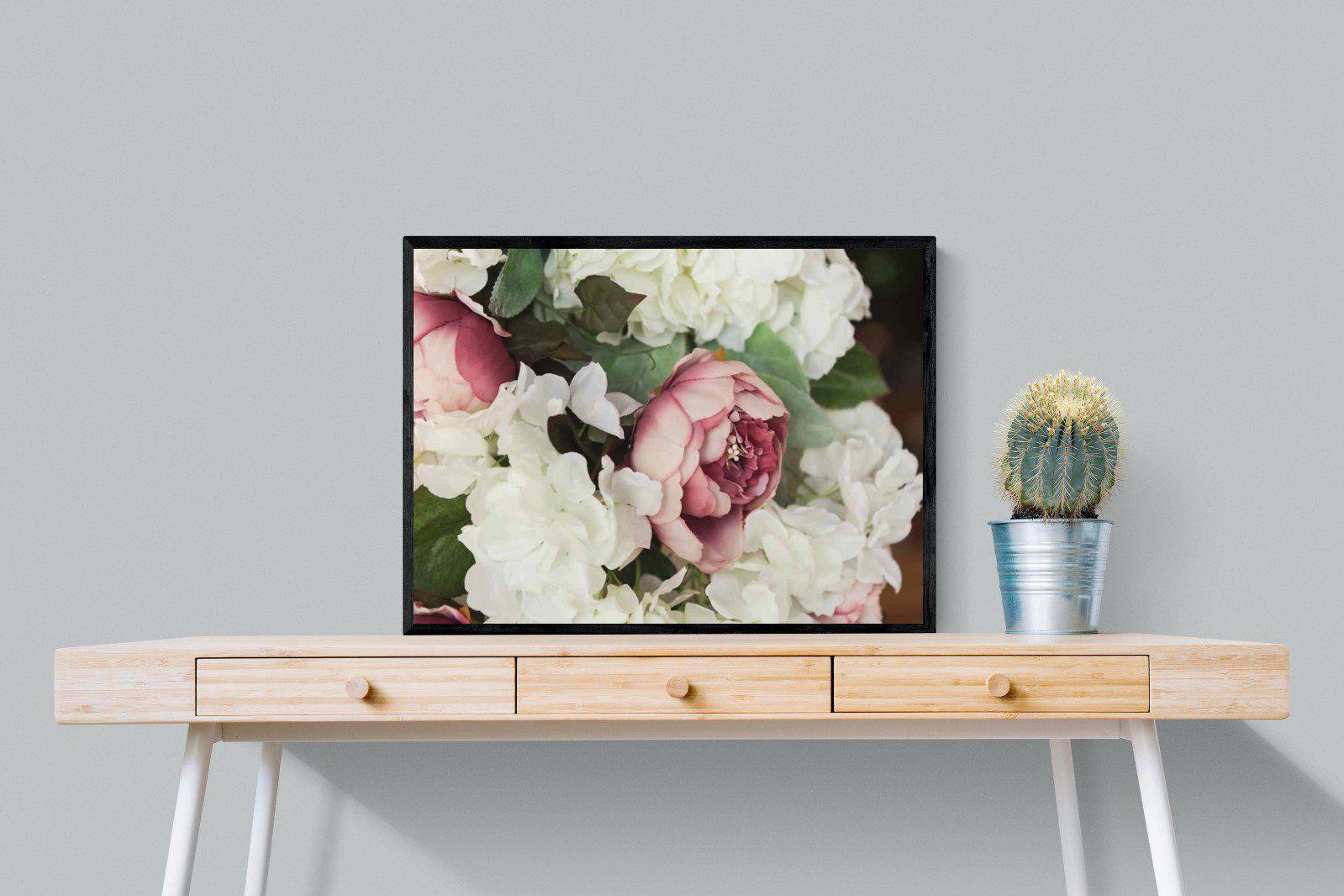 Bouquet-Wall_Art-80 x 60cm-Mounted Canvas-Black-Pixalot