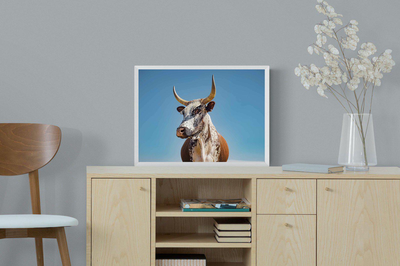 Brown Nguni-Wall_Art-60 x 45cm-Mounted Canvas-White-Pixalot