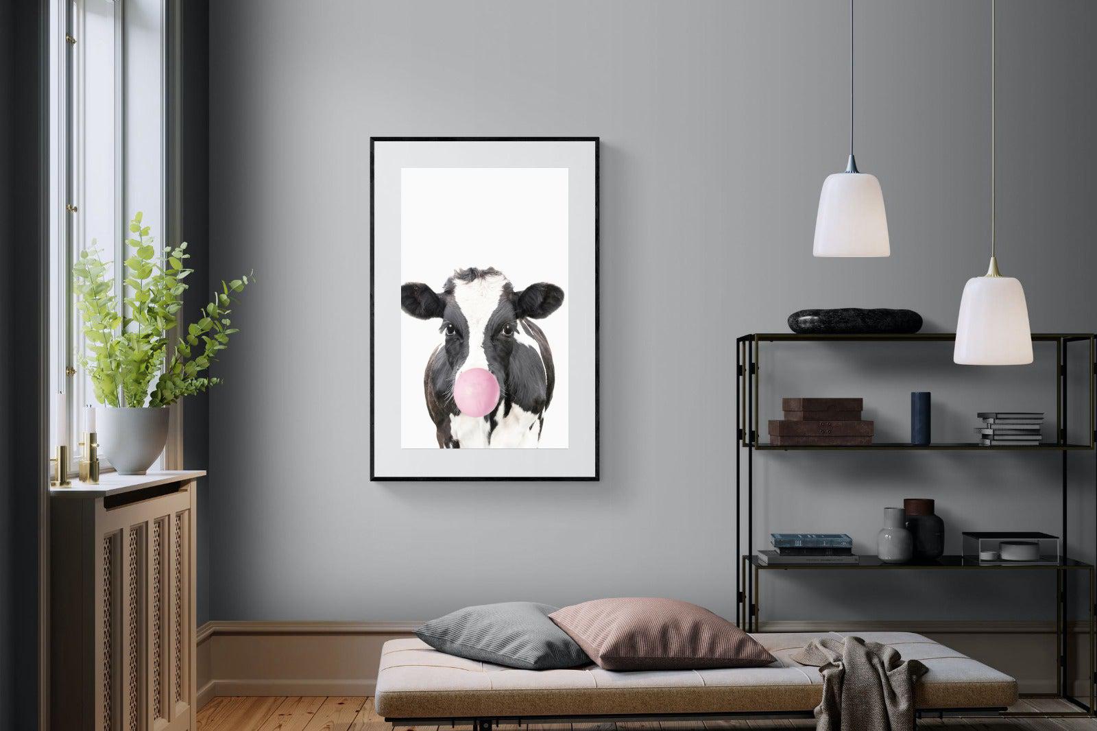 Bubblegum Cow-Wall_Art-Pixalot