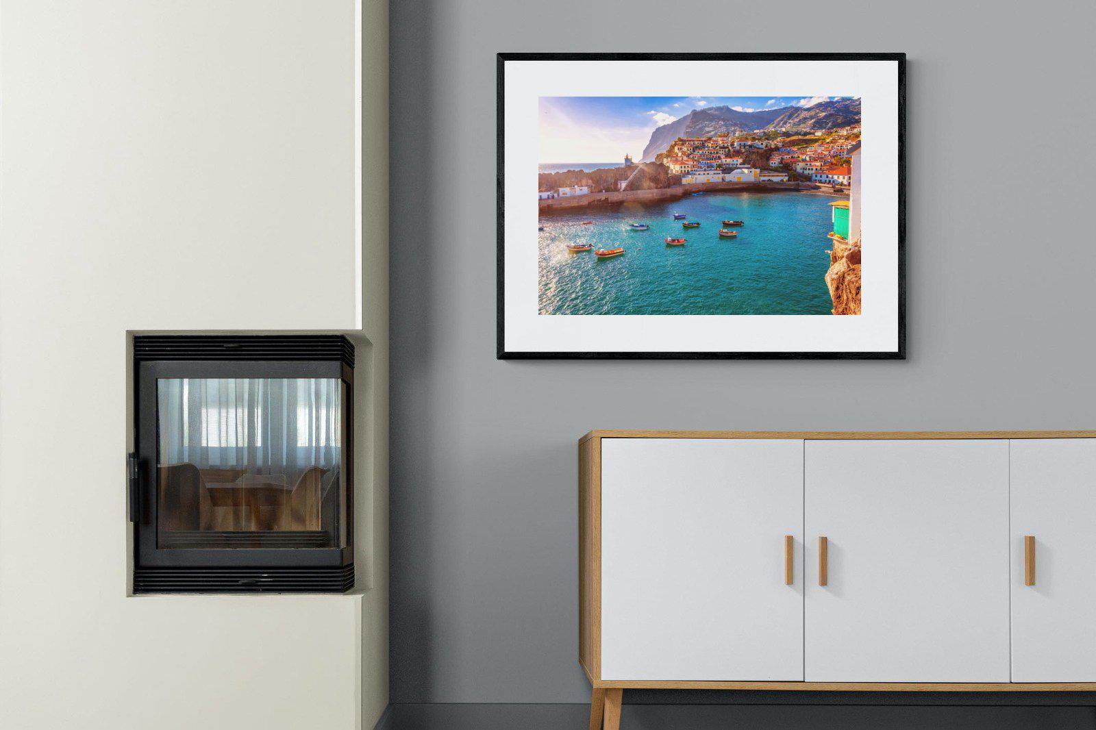 Camara de Lobos-Wall_Art-100 x 75cm-Framed Print-Black-Pixalot