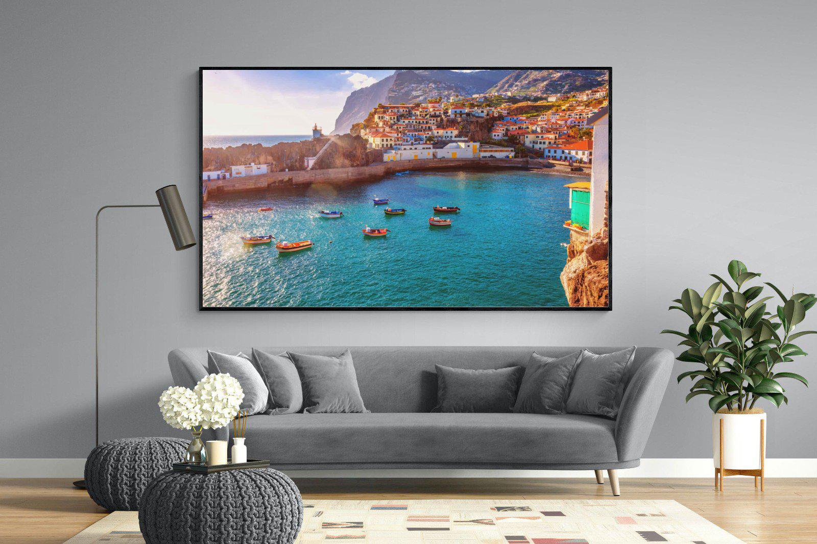 Camara de Lobos-Wall_Art-220 x 130cm-Mounted Canvas-Black-Pixalot