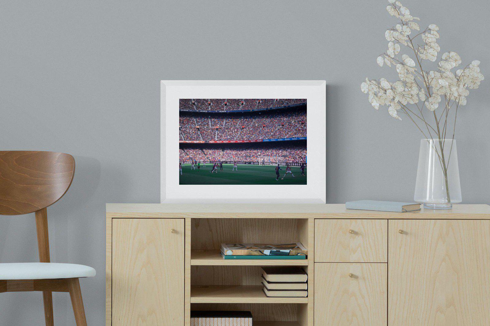 Camp Nou-Wall_Art-60 x 45cm-Framed Print-White-Pixalot