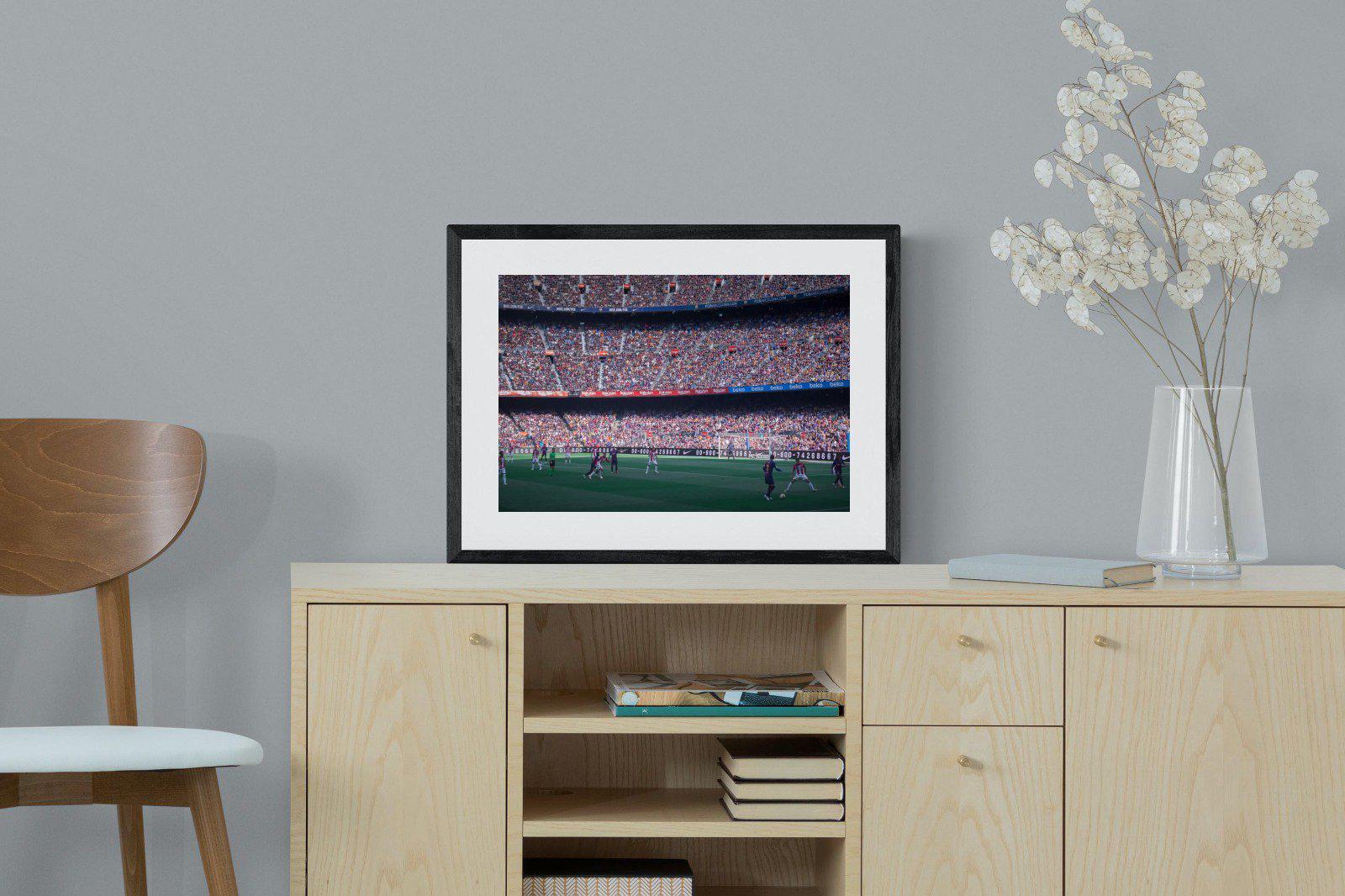 Camp Nou-Wall_Art-60 x 45cm-Framed Print-Black-Pixalot