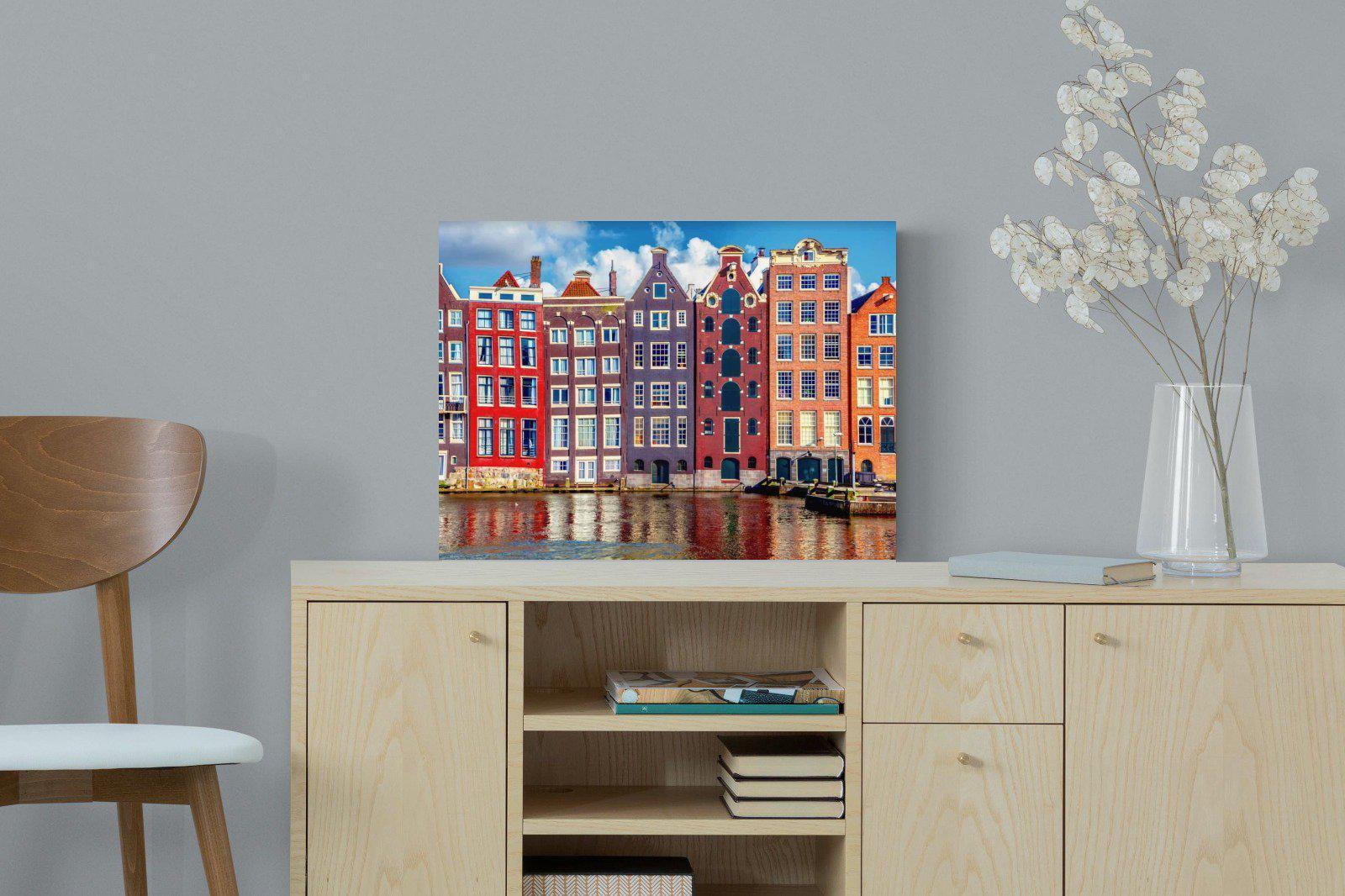 Canal Buildings-Wall_Art-60 x 45cm-Mounted Canvas-No Frame-Pixalot