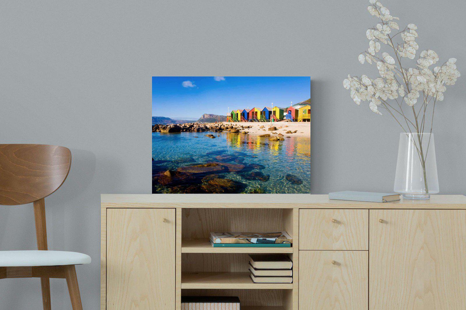 Cape Town Beach Huts-Wall_Art-60 x 45cm-Mounted Canvas-No Frame-Pixalot