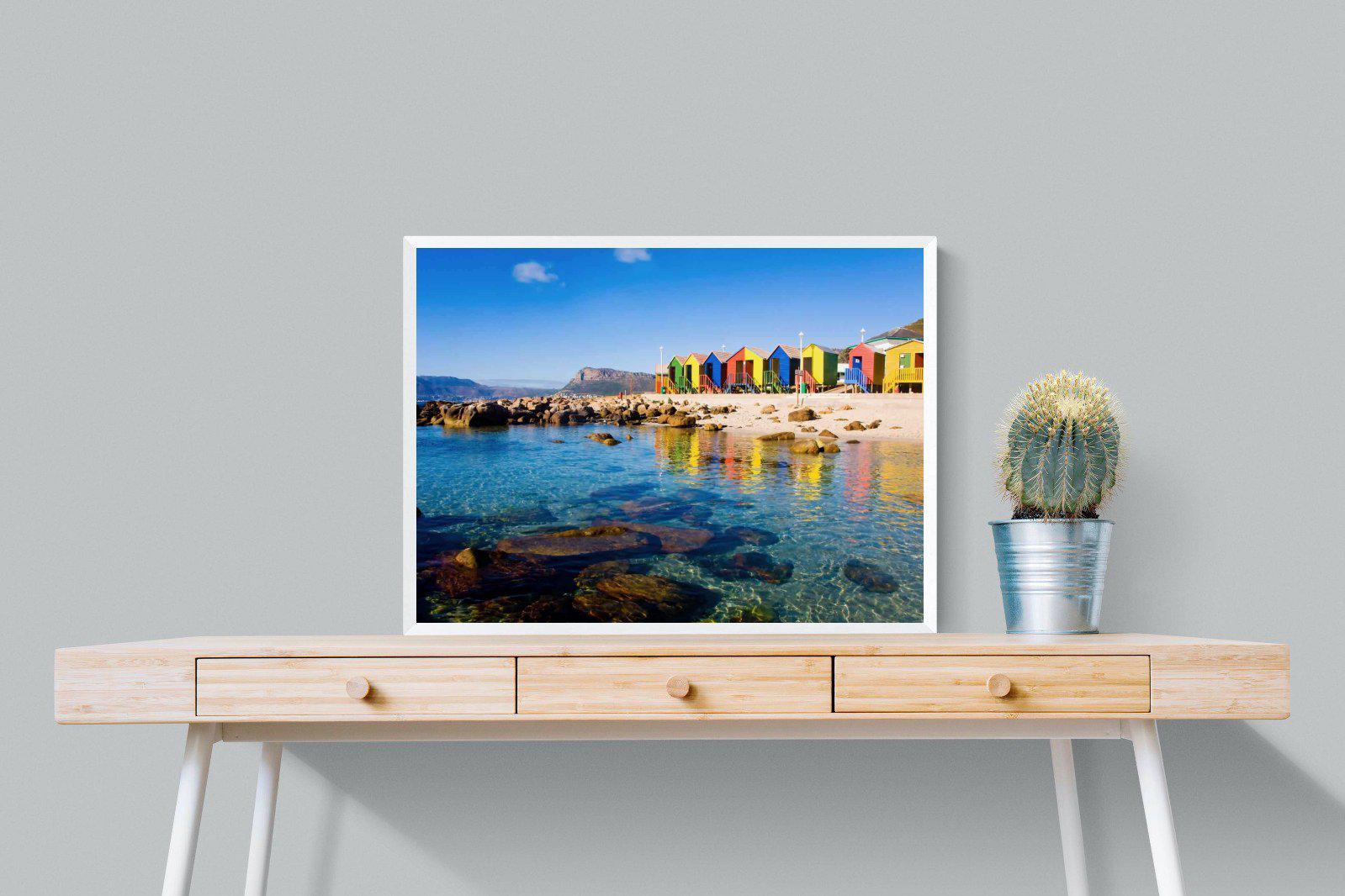 Cape Town Beach Huts-Wall_Art-80 x 60cm-Mounted Canvas-White-Pixalot