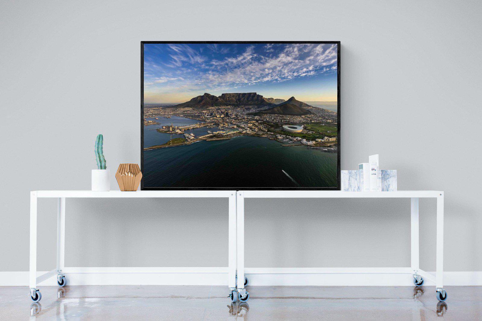 Cape Town-Wall_Art-120 x 90cm-Mounted Canvas-Black-Pixalot