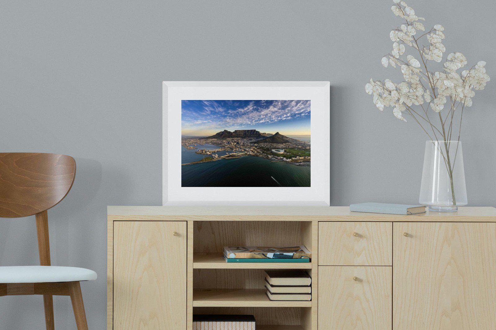 Cape Town-Wall_Art-60 x 45cm-Framed Print-White-Pixalot